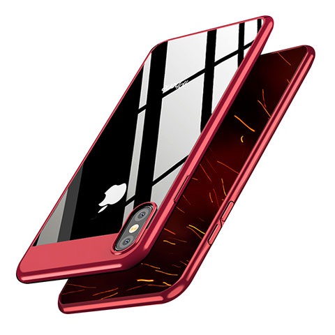 Coque Plastique Rigide Miroir M01 pour Apple iPhone Xs Max Rouge
