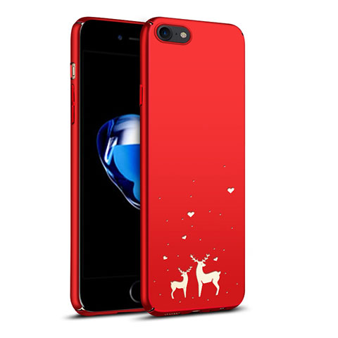 Coque Plastique Rigide Renne pour Apple iPhone SE (2020) Rouge