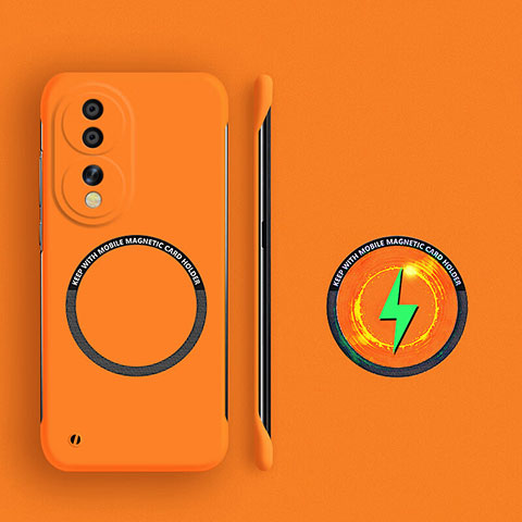 Coque Plastique Rigide Sans Cadre Etui Housse Mat avec Mag-Safe Magnetic Magnetique pour Huawei Honor 90 5G Orange