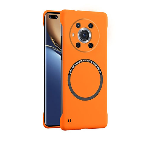 Coque Plastique Rigide Sans Cadre Etui Housse Mat avec Mag-Safe Magnetic Magnetique pour Huawei Honor Magic3 5G Orange