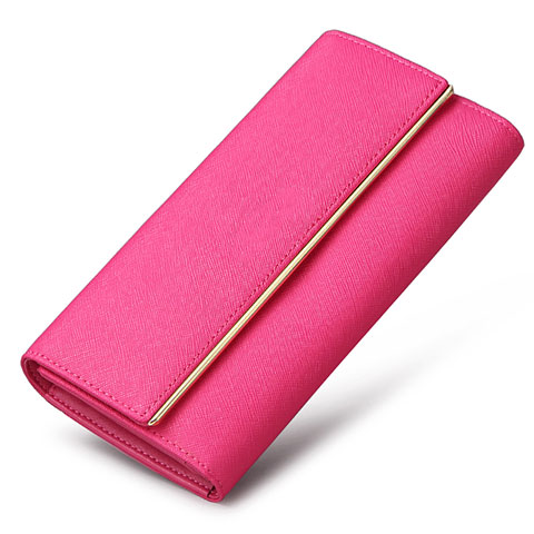 Coque Pochette Cuir Universel K01 Rose Rouge