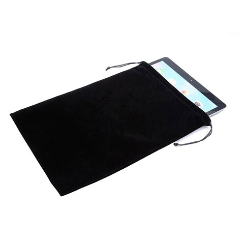 Coque Pochette Velour pour Samsung Galaxy Tab A7 4G 10.4 SM-T505 Noir