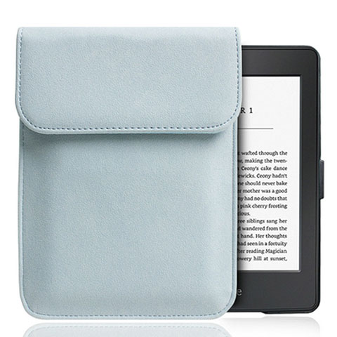 Coque Pochette Velour S01 pour Amazon Kindle Paperwhite 6 inch Bleu Ciel