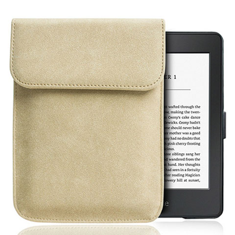 Coque Pochette Velour S01 pour Amazon Kindle Paperwhite 6 inch Or