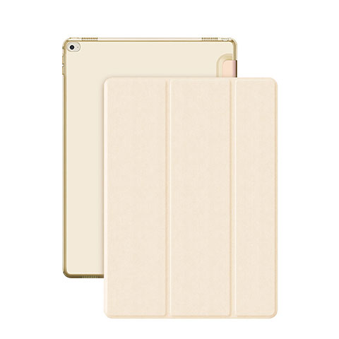 Coque Portefeuille Flip Cuir pour Apple iPad Pro 12.9 Or