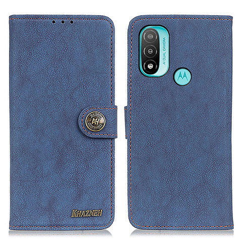 Coque Portefeuille Livre Cuir Etui Clapet A01D pour Motorola Moto E30 Bleu