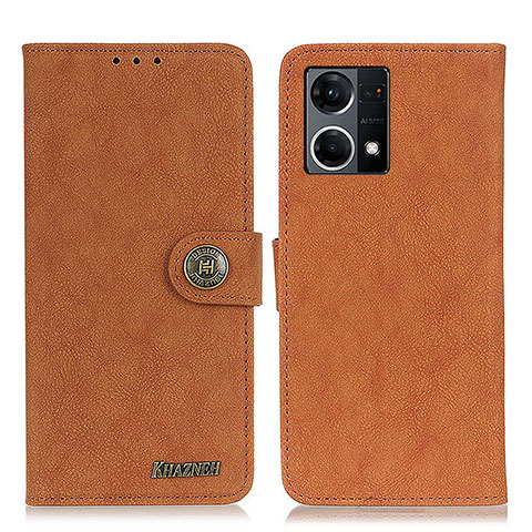 Coque Portefeuille Livre Cuir Etui Clapet A01D pour Oppo F21 Pro 4G Marron