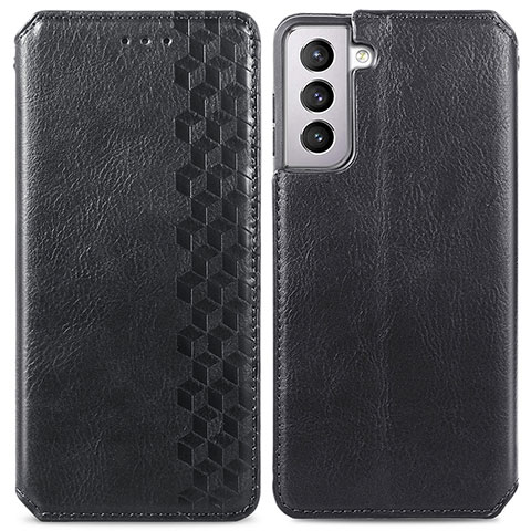 Coque Portefeuille Livre Cuir Etui Clapet A01D pour Samsung Galaxy S21 Plus 5G Noir