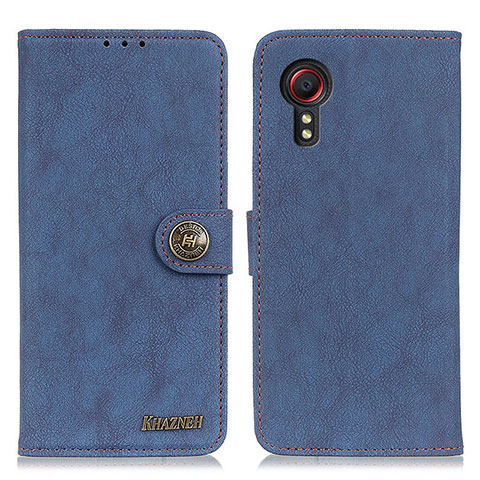 Coque Portefeuille Livre Cuir Etui Clapet A01D pour Samsung Galaxy XCover 5 SM-G525F Bleu