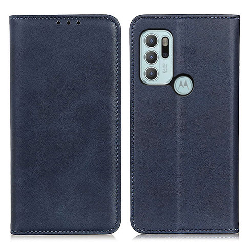 Coque Portefeuille Livre Cuir Etui Clapet A02D pour Motorola Moto G60s Bleu