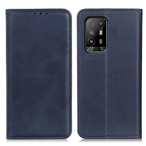 Coque Portefeuille Livre Cuir Etui Clapet A02D pour Oppo F19 Pro+ Plus 5G Bleu