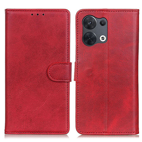 Coque Portefeuille Livre Cuir Etui Clapet A02D pour Oppo Reno9 Pro+ Plus 5G Rouge