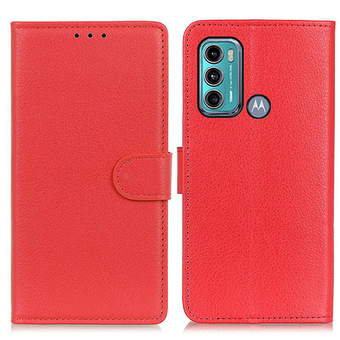 Coque Portefeuille Livre Cuir Etui Clapet A03D pour Motorola Moto G60 Rouge
