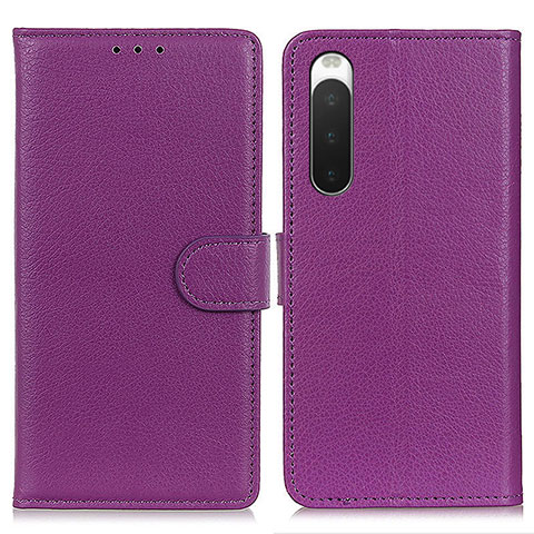 Coque Portefeuille Livre Cuir Etui Clapet A03D pour Sony Xperia 10 V Violet