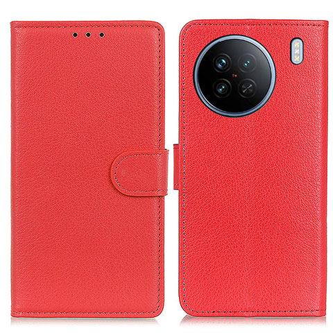 Coque Portefeuille Livre Cuir Etui Clapet A03D pour Vivo X90 5G Rouge