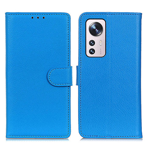 Coque Portefeuille Livre Cuir Etui Clapet A03D pour Xiaomi Mi 12S 5G Bleu Ciel