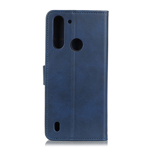 Coque Portefeuille Livre Cuir Etui Clapet A05D pour Motorola Moto One Fusion Bleu