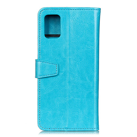 Coque Portefeuille Livre Cuir Etui Clapet A06D pour Motorola Moto G100 5G Bleu Ciel