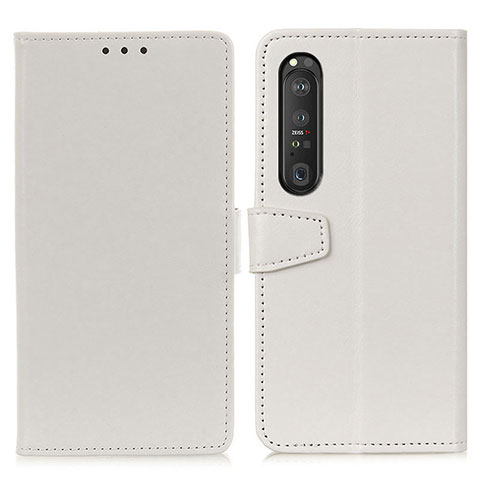 Coque Portefeuille Livre Cuir Etui Clapet A06D pour Sony Xperia 1 III Blanc