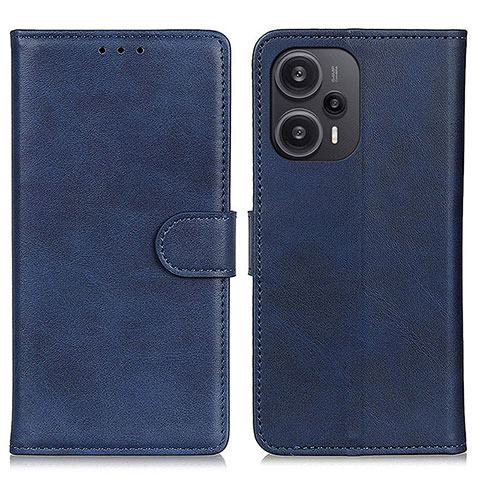 Coque Portefeuille Livre Cuir Etui Clapet A07D pour Xiaomi Poco F5 5G Bleu