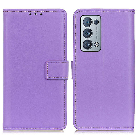 Coque Portefeuille Livre Cuir Etui Clapet A08D pour Oppo Reno6 Pro 5G Violet