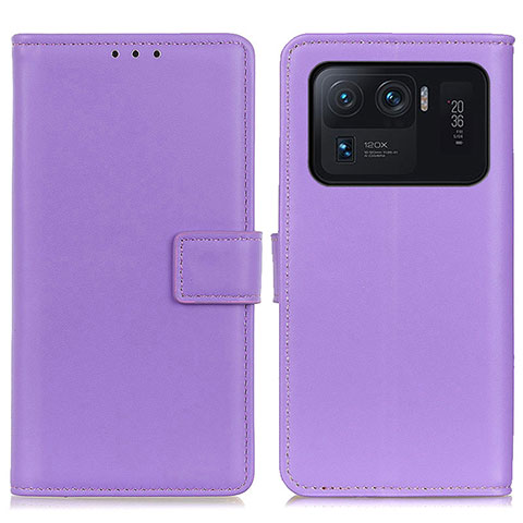 Coque Portefeuille Livre Cuir Etui Clapet A08D pour Xiaomi Mi 11 Ultra 5G Violet