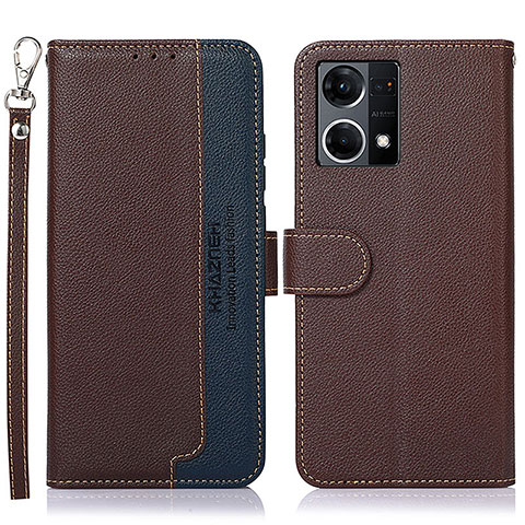 Coque Portefeuille Livre Cuir Etui Clapet A09D pour Oppo F21 Pro 4G Marron