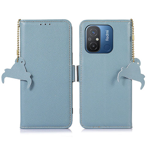 Coque Portefeuille Livre Cuir Etui Clapet A10D pour Xiaomi Poco C55 Bleu Ciel