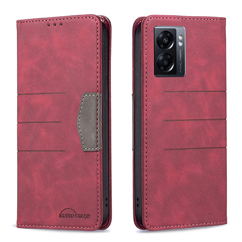 Coque Portefeuille Livre Cuir Etui Clapet B01F pour OnePlus Nord N300 5G Rouge
