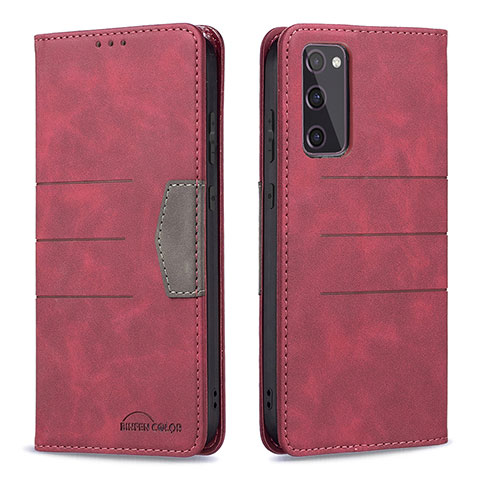 Coque Portefeuille Livre Cuir Etui Clapet B01F pour Samsung Galaxy S20 FE 4G Rouge