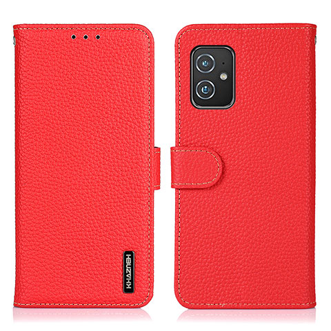 Coque Portefeuille Livre Cuir Etui Clapet B01H pour Asus Zenfone 8 ZS590KS Rouge