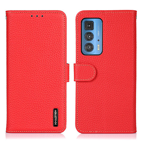 Coque Portefeuille Livre Cuir Etui Clapet B01H pour Motorola Moto Edge 20 Pro 5G Rouge