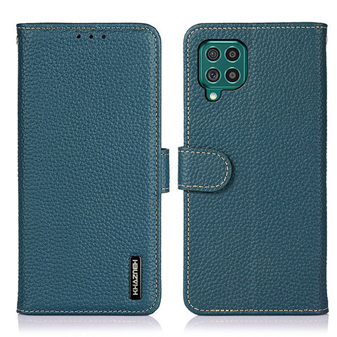 Coque Portefeuille Livre Cuir Etui Clapet B01H pour Samsung Galaxy F62 5G Vert