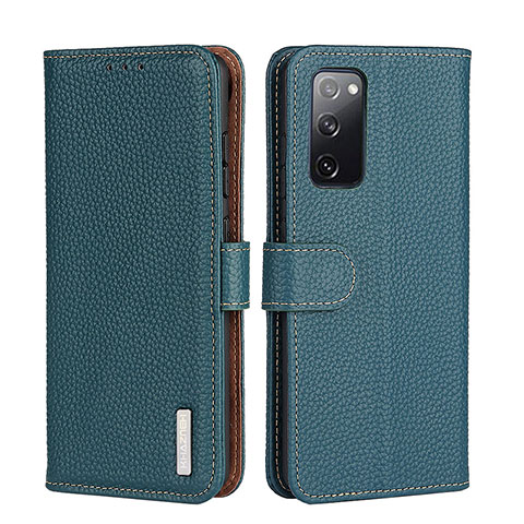 Coque Portefeuille Livre Cuir Etui Clapet B01H pour Samsung Galaxy Note 20 5G Vert