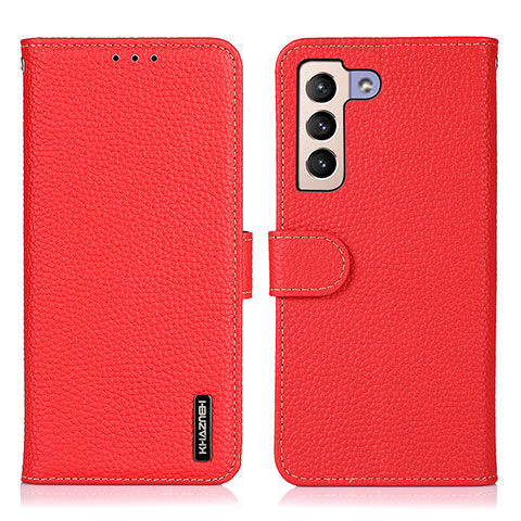 Coque Portefeuille Livre Cuir Etui Clapet B01H pour Samsung Galaxy S22 5G Rouge