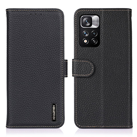 Coque Portefeuille Livre Cuir Etui Clapet B01H pour Xiaomi Poco X4 NFC Noir
