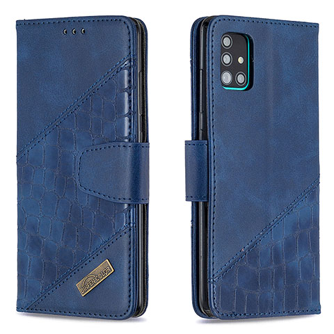 Coque Portefeuille Livre Cuir Etui Clapet B03F pour Samsung Galaxy M40S Bleu