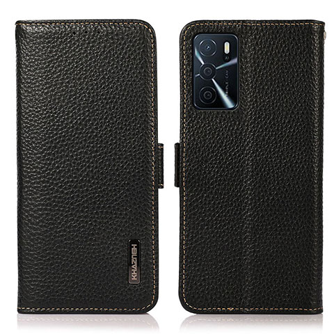 Coque Portefeuille Livre Cuir Etui Clapet B03H pour Oppo A16 Noir