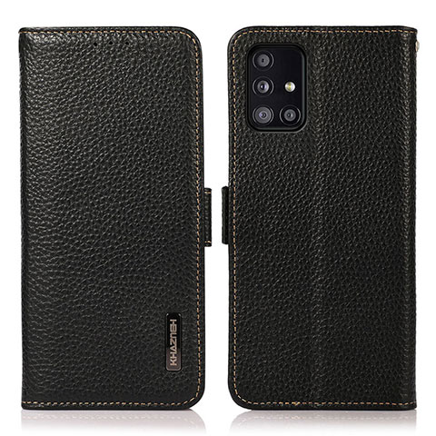 Coque Portefeuille Livre Cuir Etui Clapet B03H pour Samsung Galaxy A51 5G Noir