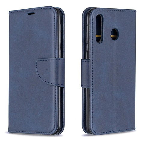 Coque Portefeuille Livre Cuir Etui Clapet B04F pour Samsung Galaxy M30 Bleu
