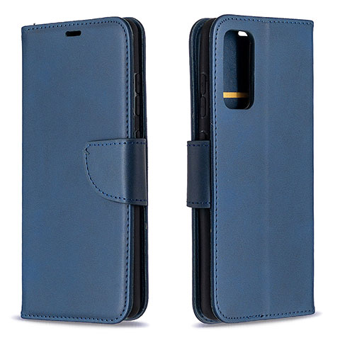 Coque Portefeuille Livre Cuir Etui Clapet B04F pour Samsung Galaxy S20 FE 5G Bleu