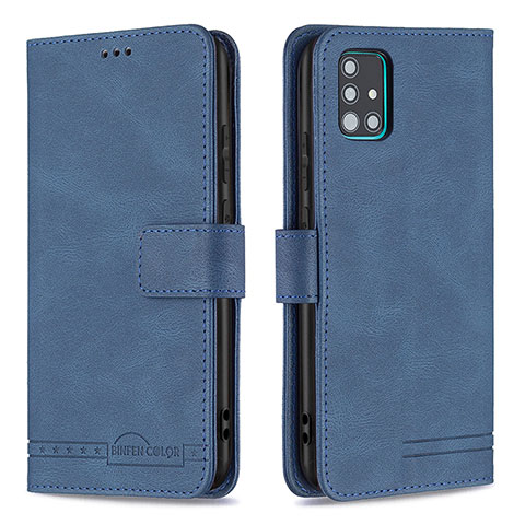 Coque Portefeuille Livre Cuir Etui Clapet B05F pour Samsung Galaxy M40S Bleu