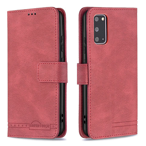 Coque Portefeuille Livre Cuir Etui Clapet B05F pour Samsung Galaxy S20 5G Rouge
