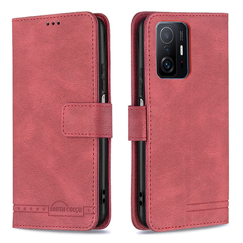 Coque Portefeuille Livre Cuir Etui Clapet B05F pour Xiaomi Mi 11T 5G Rouge