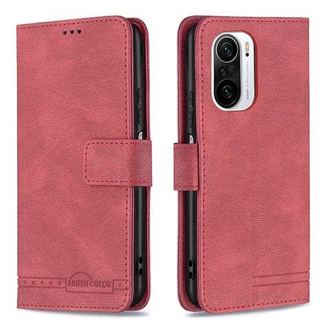 Coque Portefeuille Livre Cuir Etui Clapet B05F pour Xiaomi Mi 11X Pro 5G Rouge