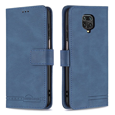 Coque Portefeuille Livre Cuir Etui Clapet B05F pour Xiaomi Redmi Note 9 Pro Bleu