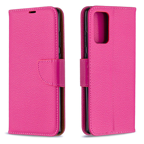 Coque Portefeuille Livre Cuir Etui Clapet B06F pour Samsung Galaxy Note 20 5G Rose Rouge