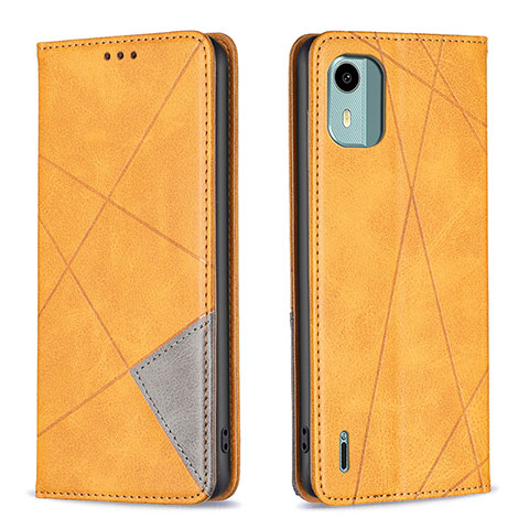 Coque Portefeuille Livre Cuir Etui Clapet B07F pour Nokia C12 Brun Clair