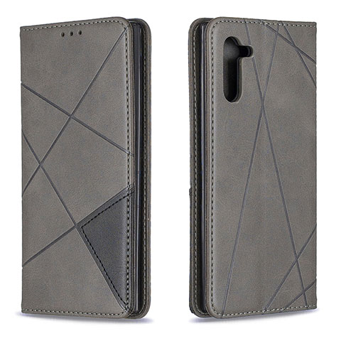 Coque Portefeuille Livre Cuir Etui Clapet B07F pour Samsung Galaxy Note 10 5G Gris
