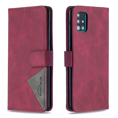 Coque Portefeuille Livre Cuir Etui Clapet B08F pour Samsung Galaxy M40S Rouge